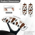 thumbnail image 6 of SCRAWLGOD Cow Print Brown White 2 PCS Set Cozy Office Chair Arm Slipcovers Elastic Non-Slip Computer Chair Armrest Protector Scratch Resistant Chair Arm Rest Covering, 6 of 6