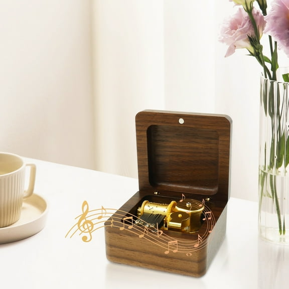 Castle in the Sky of Life Music Box Wind up Musical Boxes Gifts for Birthday Anniversary Thanksgiving Day Christmas (Walnut)