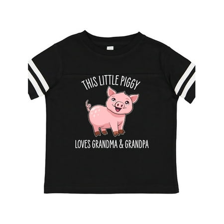 

Inktastic This Little Piggy Loves Grandma and Grandpa- cute Gift Toddler Boy or Toddler Girl T-Shirt
