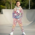 thumbnail image 5 of Uorisanigo Boy Girl Hoodie Sweatsuit Fall Winter Long Sleeve Star Axolotl Sweatshirts & Sweatpants Set, Cozy Loose Outfit Clothes Tops and Pants Outfits Pack of 2, 5 of 7