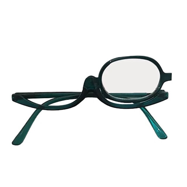 Magnifying Makeup Glasses Eye Make Up Spectacles Flip Down Lens Womens Reading Glasses, Plastic Frame