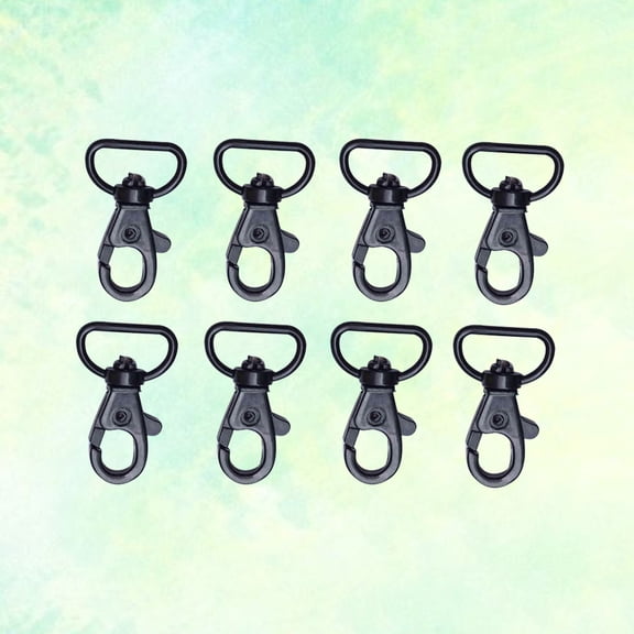 FOMIYES 8Pcs Well Polished Swivel Hook Key Chains with D Ring for Outdoor Use