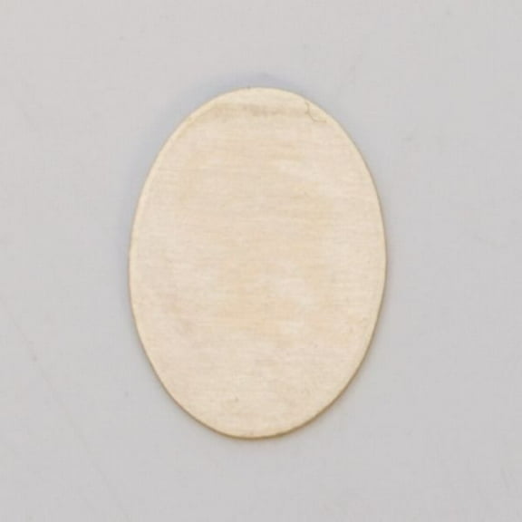 Brass Oval, 24 Gauge, 18 by 13 Millimeters, Pack of 6