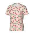 thumbnail image 3 of Rocae Strawberry And Flowers for Men's Moisture-Wicking Crew Tee - T-Shirt for Sports, Outdoor Activities, and Casual Wear3X-Large, 3 of 9