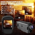 thumbnail image 3 of Amkui Night Vision Monocular, Built-in Infrared Illuminator Digital Night Vision Device, 1080P Full High Definition Infrared Monocular with 7X Digital Zoom for Outdoor Landscape Observation, 3 of 7