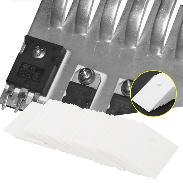 Alumina Ceramic Sheet,100PCS TO-247 Alumina Ceramic Insulating Sheet Cooling Pad Sturdy Construction