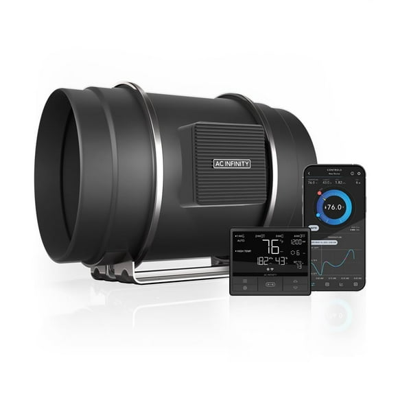 Ventilador de conducto en línea AC Infinity CLOUDLINE PRO T8 de 8 pulgadas con controlador