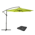 thumbnail image 1 of CorLiving 9.5ft Tilting Cantilever Outdoor Patio Umbrella with Steel Frame, 8 Support Arms, and Base Weights Included, 1 of 7