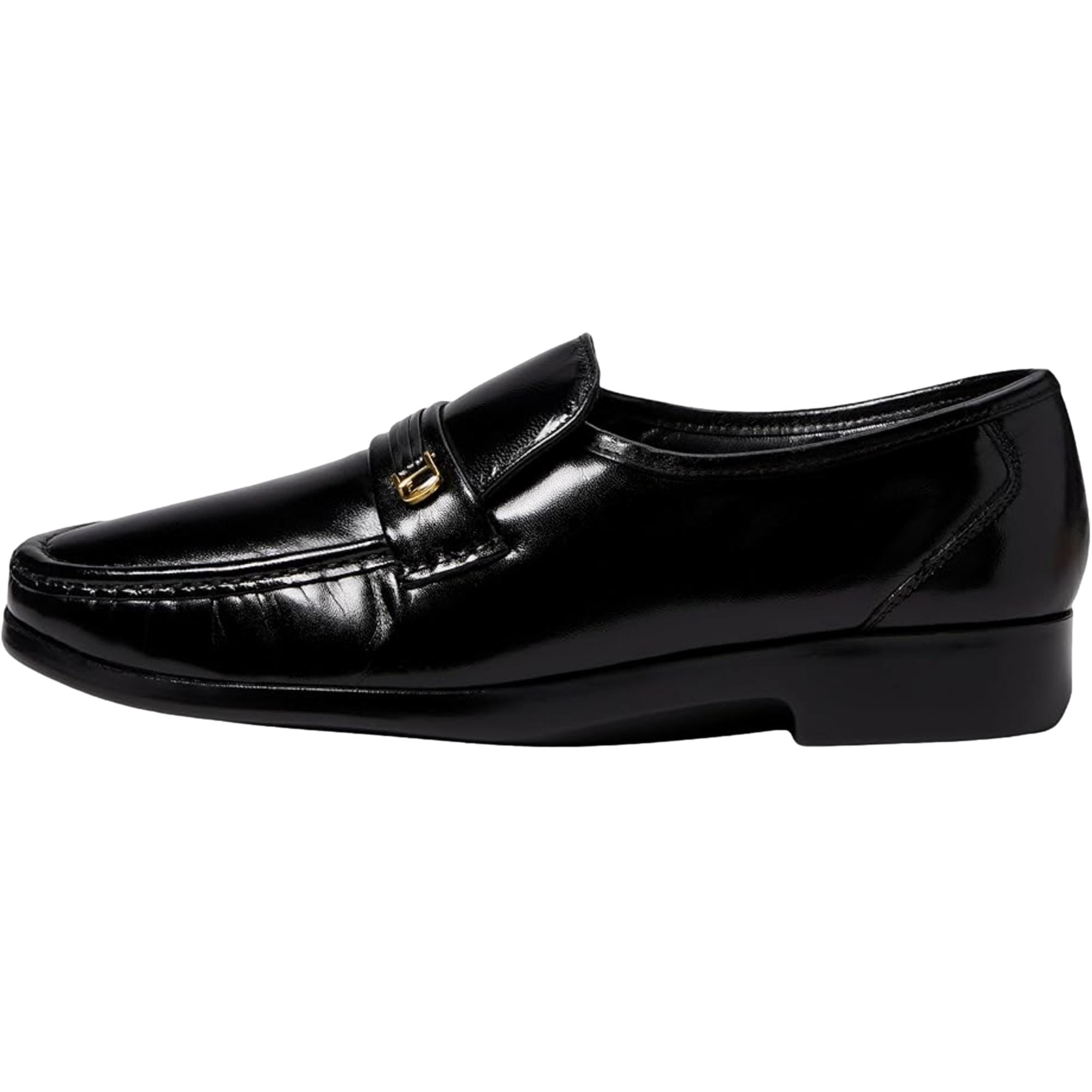 Florsheim Mens Riva Leather Slip On Loafers Black 10.5 Extra  display picture 2