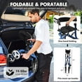 thumbnail image 5 of Lumiparty Folding Rollator Walkers for Seniors, with Shock Absorber, Lightweight Mobility Walker with Seat and Wheel, Adjustable Height Rolling Wheelchair, Blue, 5 of 9