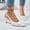 White, variant on Women's Heeled Sandals, Pointed Toe Low Heel Shoes, Slingback Band, Leather, for Daily Casual & Dress Wear Brown 7.5(40)