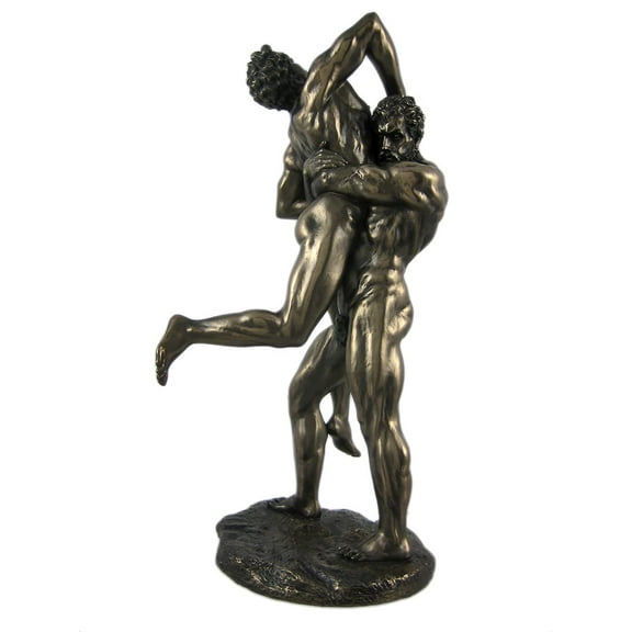 US 10.75 Inch Greek Replica Figurine Hercules and Antaeus Display Decor