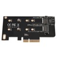 thumbnail image 1 of Qiilu 2 Ports NGFF M.2 B + M Key To PCI-E 4X 3.0 Adapter Card SSD To PCI Express, M.2 To PCI-E 4X Adapter, M.2 To PCI-E Adapter, 1 of 8