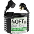 thumbnail image 1 of Cable de extensión para soldador POWGRN, 40 pies, calibre 8, 250 V, NEMA 6-50, 1 of 8