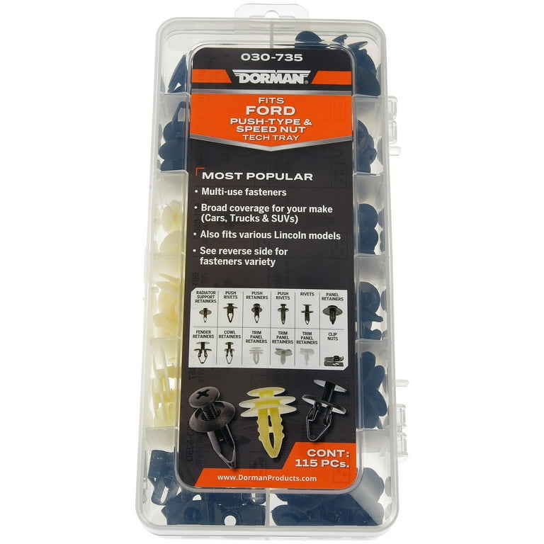 Dorman 030-735 Fastener Tech Tray - Push-Type Retainers And Speed