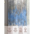 thumbnail image 6 of Abstract Sheer Curtains 2 Panels Set Blue Grey Graffiti Silhouette Art Modern Painting Sheer Window Curtains Light Filtering Rod Pocket Voile Drapes for Bedroom Living Room 52"X72", 6 of 8