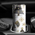 thumbnail image 3 of 20oz White Christmas Tree and Snowflake Pattern Skinny Tumblers Stainless Steel Tumbler with Lid and Straw,Vacuum Insulated Double Wall Travel Tumbler Cups with Cleaning Brush for Coffee,Tea, 3 of 6