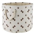 thumbnail image 1 of Design Imports CAMZ12467 Paw & Bone Round Polyester Pet Bin, Dark Brown - Medium, 1 of 1