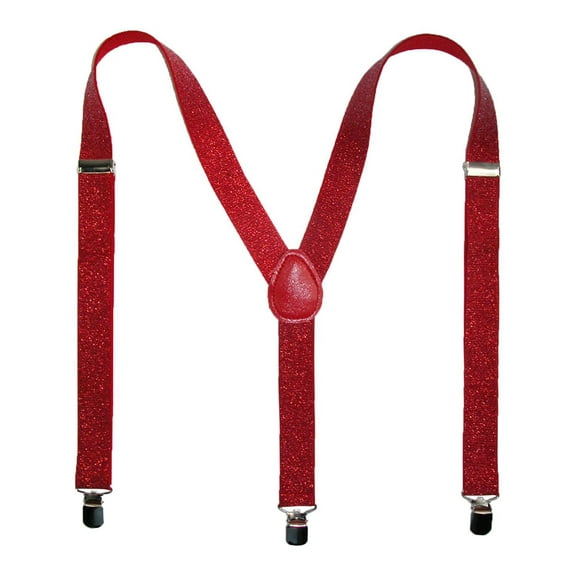 CTM Elastic Glitter Clip-End Suspenders (Women)