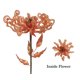 North Star 30" Tige Florale Artificielle Orange et Marron Pailleté Pêche Mum – image 1 sur 1