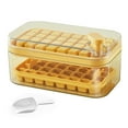 thumbnail image 1 of Ice Cube Tray Double Layer 64Pcs Ice Maker Box Home Press Easy Release Ice Freezer Storage Box Yellow, 1 of 10
