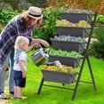 thumbnail image 2 of WYDK 5-Tier Vertical Garden Planter, 5-Layer Raised Garden Bed with 5 Detachable Planter Boxes & Metal Frame, Indoor Outdoor Elevated Planting Containers for Flower Vegetables Fruit Herbs（Gray）, 2 of 9