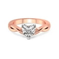 thumbnail image 3 of 1 Carat IGI Certified Heart Shape Lab Grown Diamond Engagement Ring | 14K Rose Gold | Intertwine Bliss Solitaire Lab Diamond Ring | FG-VS1-VS2 Quality Friendly Diamonds, 3 of 5