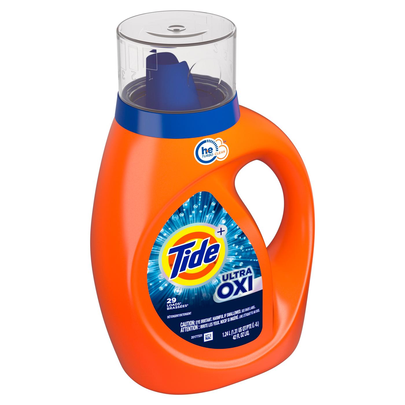Tide + Ultra Oxi HE Turbo Clean Liquid Laundry Detergent, 29 Loads 42 oz