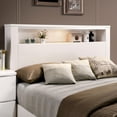 thumbnail image 6 of FOA Quaker Modern 3-Piece White Wood Bedroom Set - Queen + 2 Nightstands, 6 of 8