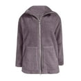 thumbnail image 7 of YDFCWXW Fall Jackets for Women 2025 Oversized Zip Up Fleece Sherpa Jacket Casual Long Sleeve Lapel Fuzzy Coats With Pockets Purple, L, 7 of 7