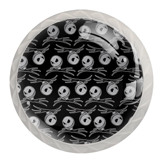 4 Pcs Skull Knobs for Kitchen Cabinet Cupboard Dresser Bookcase Drawer Pulls Handles Round Home Decor