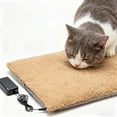 thumbnail image 4 of Heating Pad for Cats Dogs 23.6x17.7 Inch, Adjustable Temperature Waterproof Pet Heated Mat with Timer, Washable Cover Indoor Electric Pet Heated Mat, 4 of 7