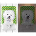 thumbnail image 2 of Caroline's Treasures SC9282CNL Bichon Frise St. Patrick's Day Shamrock Portrait Ceramic Night Light, 6x4x3", multicolor, 2 of 2