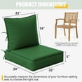 thumbnail image 4 of Kimunuk 4 Set Outdoor Cushion for Patio Furniture, 22" L X 24" W X 5" H Waterproof Outdoor Deep Seat Cushions with Tie for Patio Chair, Green, 4 of 8