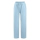 thumbnail image 5 of Pantalones casuales de lino con cintura ancha y cordón largo para mujer - Pantalones elásticos de cintura alta y pierna ancha en color liso, 5 of 5