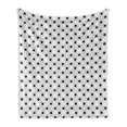 thumbnail image 1 of Abstract Soft Flannel Fleece Blanket, Geometric Motifs Simplistic Dots and Lines Design Monochromatic Tones, Cozy Plush for Indoor and Outdoor Use, 50" x 60", Charcoal Grey and White, by Ambesonne, 1 of 5