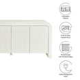 thumbnail image 2 of Waterflute Sideboard Cabinet in White Matte, 2 of 10