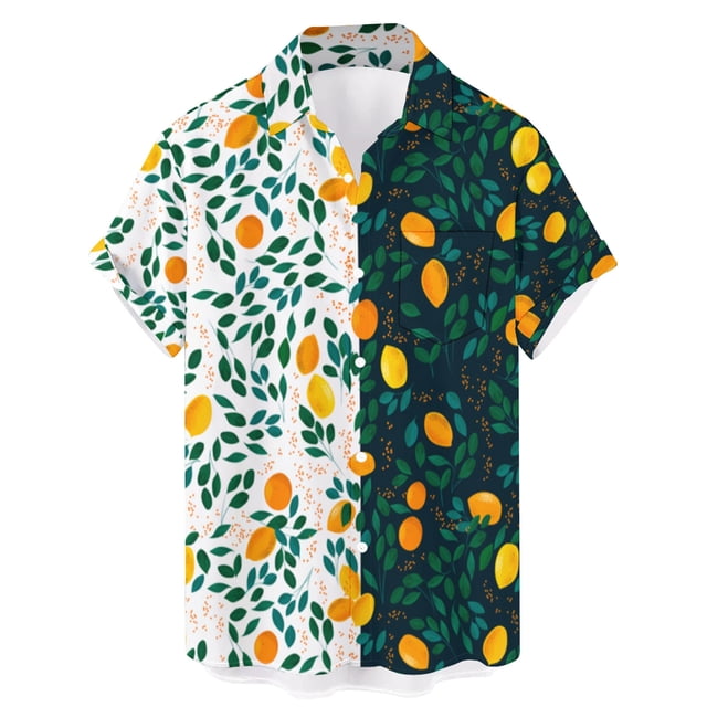 Camisas Deportivas Hombre Hombres Moda Primavera Verano Casual Manga corta Turndown Neck Impreso Camisetas Top Blusa (Green, 6XL)