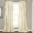 thumbnail image 1 of CUH Semi Blackout Ruffle Curtain Panels Rod Pocket Thermal Curtains Polyester Room Darkening Window Drapes for Living Room, Kids Bedroom Decor Beige 59.1x83.9"(WxH) 1-Panel, 1 of 5