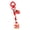 Strawberry Cake, variant on Adorable Strawberry Cake Keychain Heart Bead Decoration For Bags Backpacks Stylish Sweet Gift Fashion Jewelry Accessory