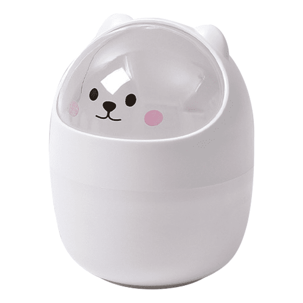 Bote de basura con forma de oso lindo bote de basura de escritorio de dibujos animados de gran capacidad Adepaton CPB-US-XD344-1