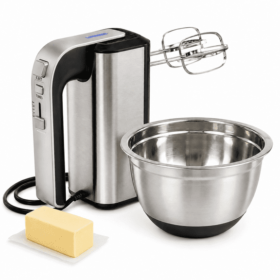 Kitchen in the box Stand Mixer,3.5Qt Electric Food Mixer, 5 peeds Portable Kitchen Mixer for Daily Use with Egg Whisk,Dough Hook,Flat Beater (Black)