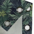 thumbnail image 4 of Ambesonne Exotic Grommet Curtain, Botany Leaves Pattern Summer, 50"x63", Navy Blue and Fern Green, 4 of 5