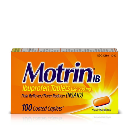 Motrin IB, Ibuprofen 200mg Tablets for Pain & Fever Relief, 100 (Best Pain Medication For Trigeminal Neuralgia)