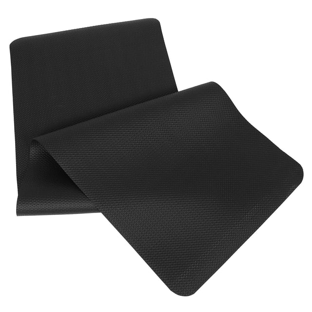 FOMIYES Workout Mat Black Rubber for Adults 1Pcs with Shock Absorption