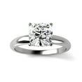 thumbnail image 2 of 2.12 Ct Wonderful Cushion Shaped Natural Moissanite Engagement Rings for her Fine 18K White Gold, 2 of 8