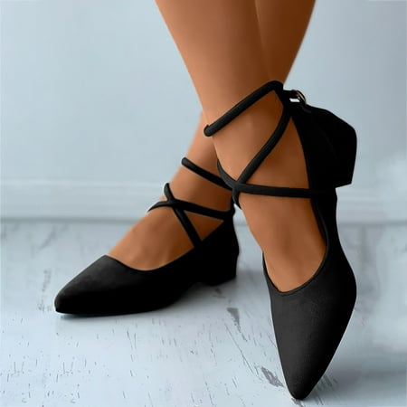 

Ediodpoh Women s Flat Sole Single Shoes Fashion Leather Shoes Women s Single Shoes for Women Woman Shoes Black 8
