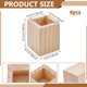 thumbnail image 2 of Elevadores de cama de madera de 4 piezas, resistentes, con forma de patas de elefante, para sillas y muebles. Elevadores de muebles cuadrados de madera natural., 2 of 9