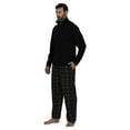 thumbnail image 5 of Mens Pajama Long Sleeve Top and Buffalo Plaid Pants Loungewear, Black, Size: Small, 5 of 7