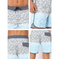 thumbnail image 6 of DARING DIVA Men's Summer Drawstring Color Block Beach Shorts 32 Light Gray, 6 of 6